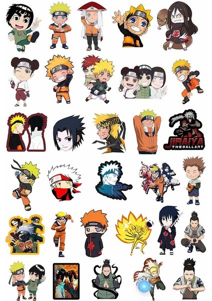 Naruto Anime 31'li Sticker Paketi