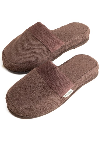 Floss Koyu Kahve Pamuklu Unisex Ev Terliği