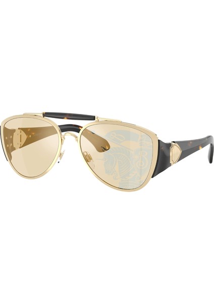 Light Gold Pilot Stil Unisex Güneş Gözlüğü