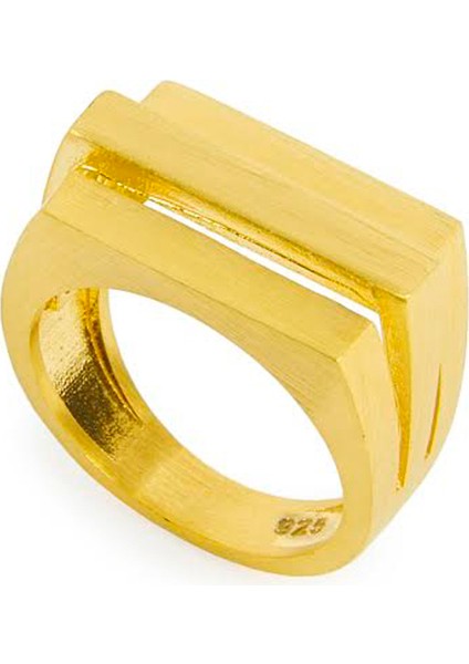 Avril Gold Altın Kaplama Kadın Mat Yüzük