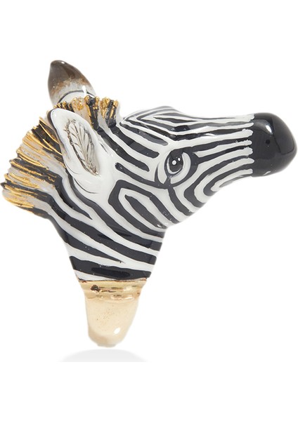 Zebra Formlu Kadın Altın Yüzük