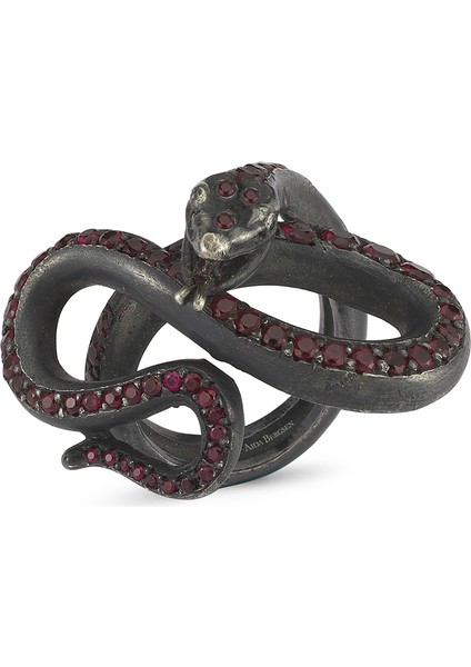 Rose Serpent Kadın Gümüş Yüzük