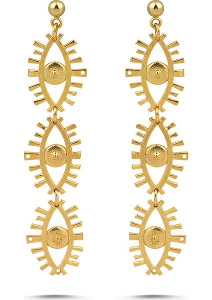 Golden Gaze Kadın Altın Kaplama Küpe