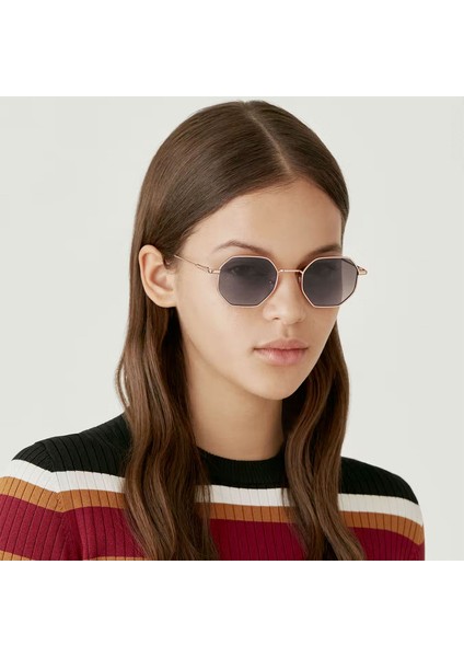 Xs Gladis 6703 6 Geometrik Pembe Altın Unisex Güneş Gözlüğü modelleri