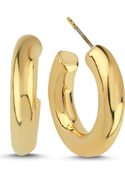Golden Mini Circle Kadın Altın Kaplama Küpe
