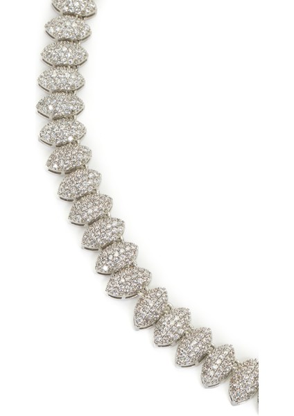 Silver Taşlı Kadın Kolye