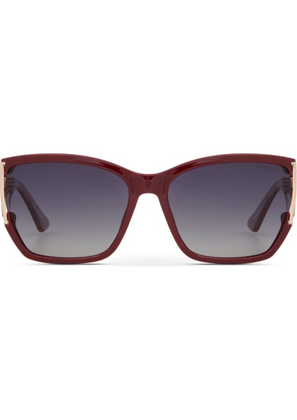 Ds 2353 C4 Geometrik Bordo - Altın Rengi Metal Kadın Güneş Gözlüğü fiyatları