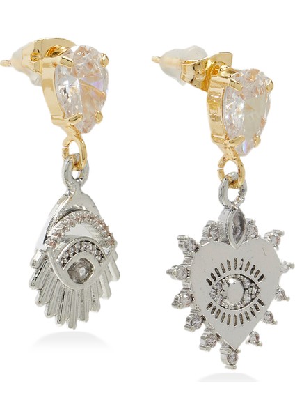 Silver Taşlı Kadın Küpe