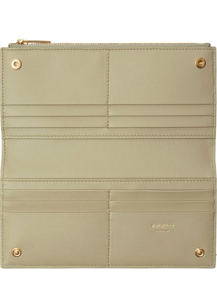 Large Check Bifold Krem Rengi Kadın Cüzdan