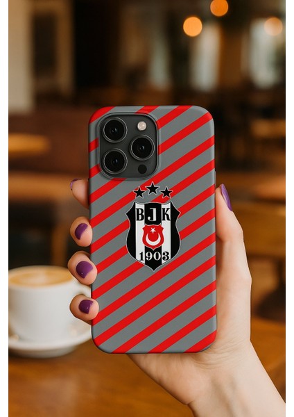 iPhone 16 Plus Uyumlu Kırmızı Çizgi Baskılı Içi Kadife Uv Teknoloji Baskılı Kılıf modelleri