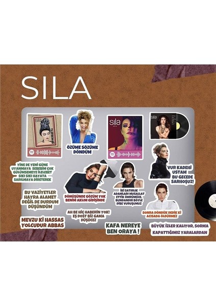 Sıla Laptop Notebook Telefon Kılıfı Sticker Paketi