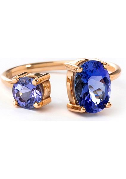 Deep Sea Ring Tanzanite 14 Ayar Kadın Altın Yüzük