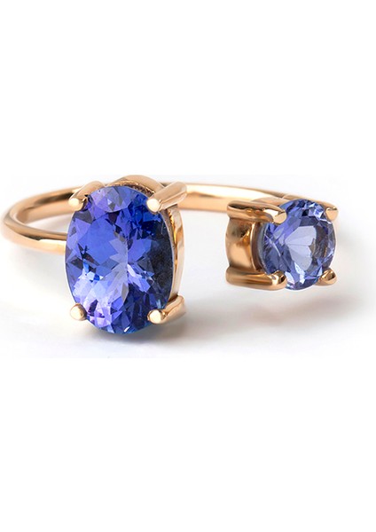 Deep Sea Ring Tanzanite 14 Ayar Kadın Altın Yüzük indirimleri
