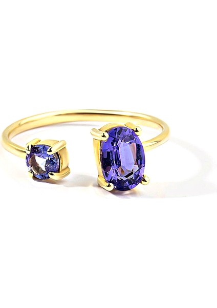 Deep Sea Ring Tanzanite 8 Ayar Kadın Altın Yüzük