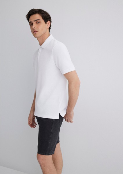 Beyaz Polo Tişört 0612231-620