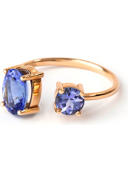 Deep Sea Ring Tanzanite 8 Ayar Kadın Altın Yüzük indirimleri