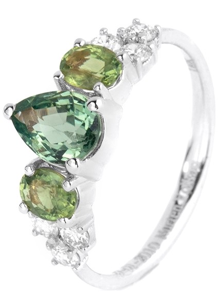 Forrest Ring 14 Ayar White Gold Kadın Altın Yüzük modelleri