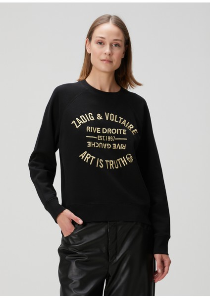 Upper Siyah Logolu Sweatshirt