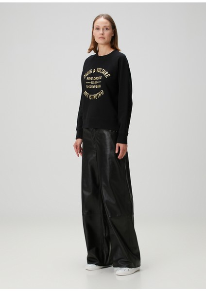 Upper Siyah Logolu Sweatshirt