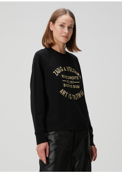 Upper Siyah Logolu Sweatshirt