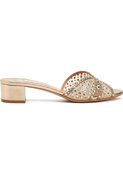Crystal Lover Gold Kadın Terlik