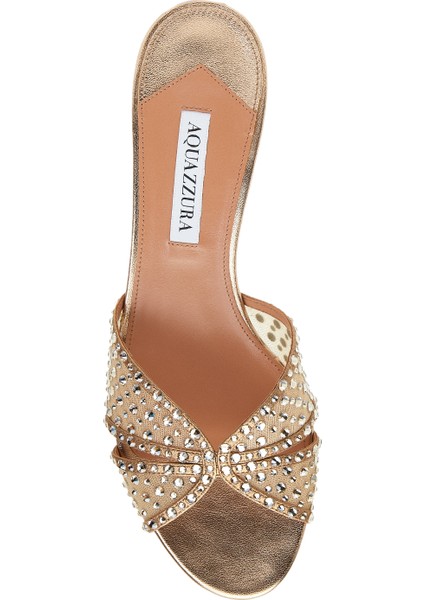 Crystal Lover Gold Kadın Terlik