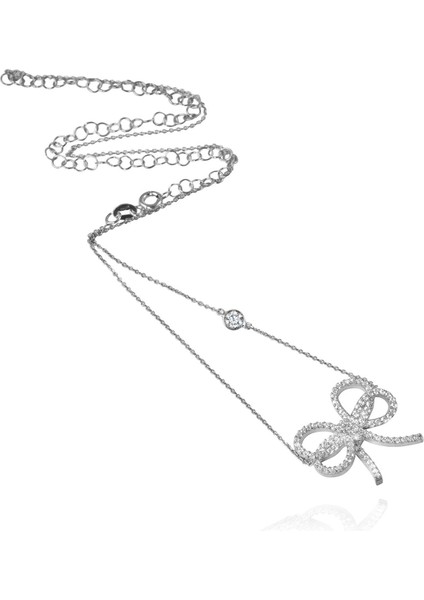 Silver Ribbon Zirkon Taşlı Kadın Kolye fiyatları
