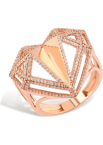 Lover Ring 14 Ayar Kadın Pırlanta Yüzük