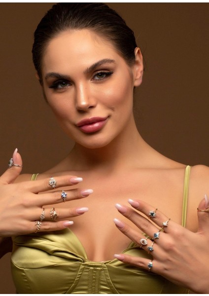 Hazine Radolite Pırlanta 14 Ayar White Gold Kadın Altın Yüzük fırsatları