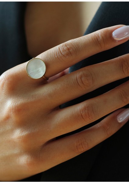 Mother Of Pearl Ring 14 Ayar Kadın Altın Yüzük fiyatları