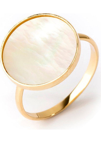 Mother Of Pearl Ring 14 Ayar Kadın Altın Yüzük modelleri