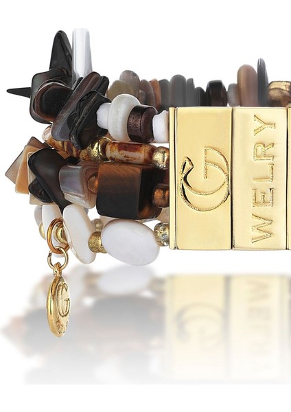 Tigerseye 24 Ayar Altın Kaplama Doğal Taş Kadın Bileklik modelleri