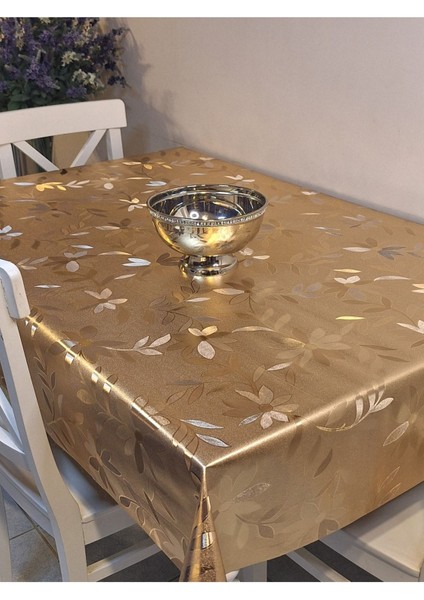 Gold Parlak Silinebilir Masa Örtüsü - Elyaflı Pvc Muşamba fiyatları