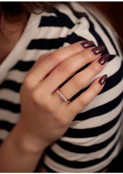 Anka Pırlanta Taşlı 14 Ayar Rose Gold Kadın Altın Yüzük modelleri