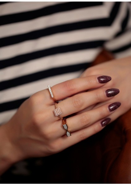 Anka Pırlanta Taşlı 14 Ayar Rose Gold Kadın Altın Yüzük indirimleri