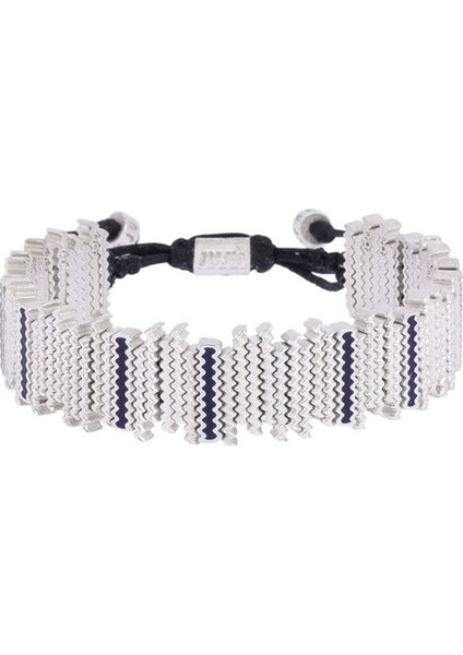 Enamel Heartbeat Gümüş El Yapımı Kadın Bileklik