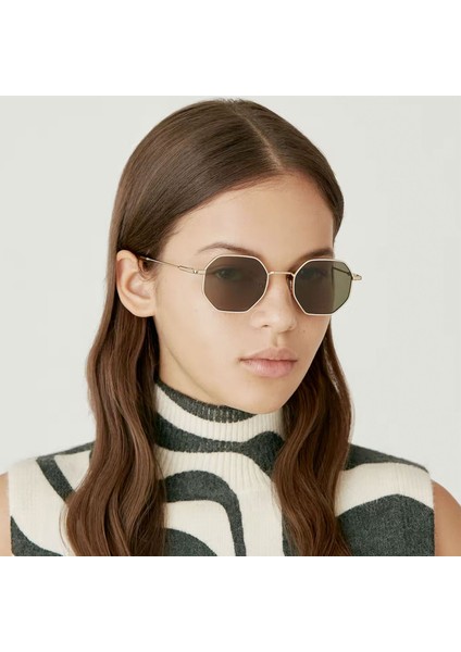 Xs Gladis 6703 8 Geometrik Altın Unisex Güneş Gözlüğü modelleri