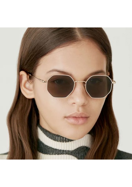 Xs Gladis 6703 8 Geometrik Altın Unisex Güneş Gözlüğü fırsatları