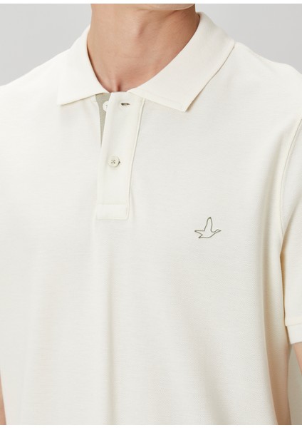 Krem Polo Yaka T-Shirt