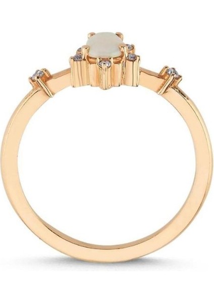 Hazine Opal Pırlanta 14 Ayar Rose Gold Kadın Altın Yüzük fiyatları