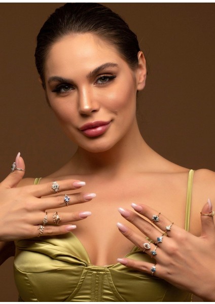 Hazine Opal Pırlanta 14 Ayar Rose Gold Kadın Altın Yüzük indirimleri