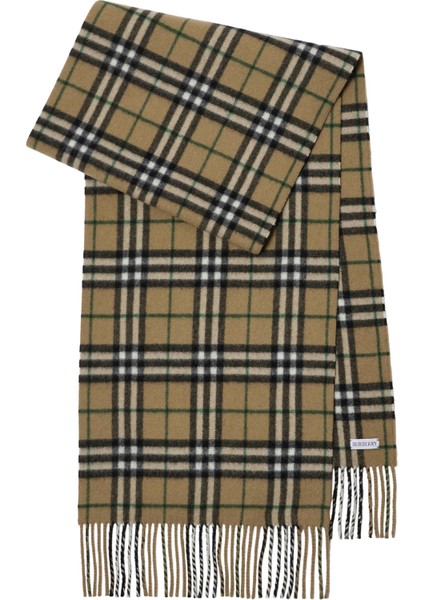Check Kahverengi Kaşmir Unisex Atkı