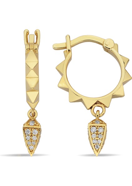 Gold Diamond With Full Spike Kadın Altın Küpe