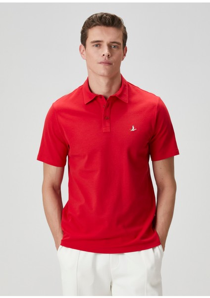 Comfort Fit Kırmızı Polo Yaka T-Shirt