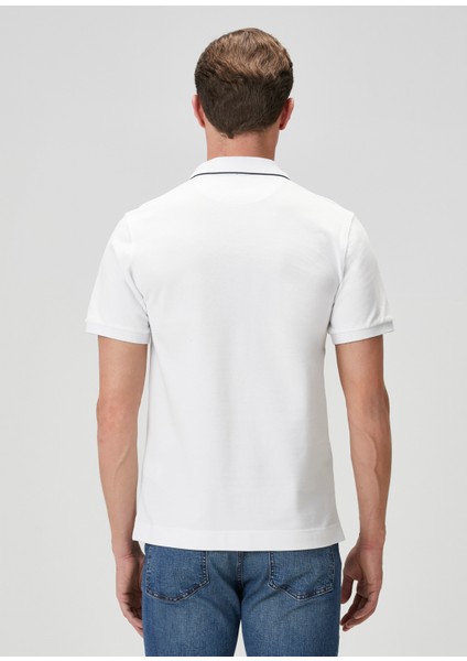 Slim Fit Beyaz Polo Yaka T-Shirt indirimleri
