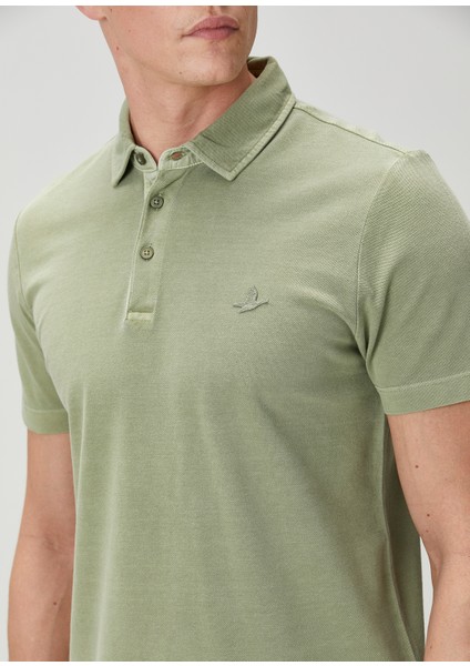 Comfort Fit Açık Haki Polo Yaka T-Shirt indirimleri