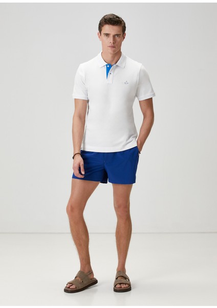 Comfort Fit Beyaz Polo Yaka T-Shirt modelleri