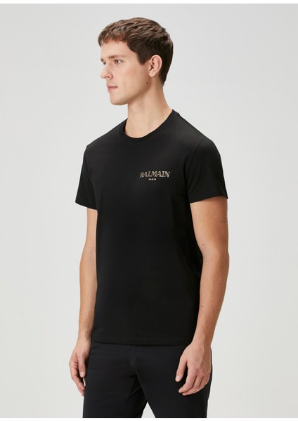 Siyah Logo Detaylı T-Shirt modelleri