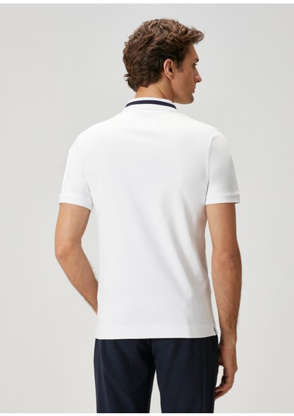 Slim Fit Beyaz Polo Yaka T-Shirt