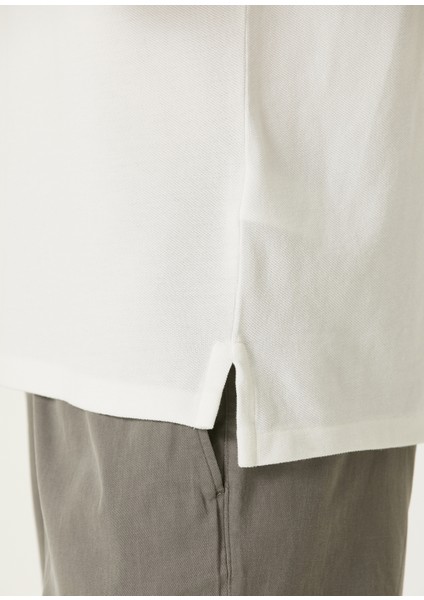 Krem Polo Yaka T-Shirt